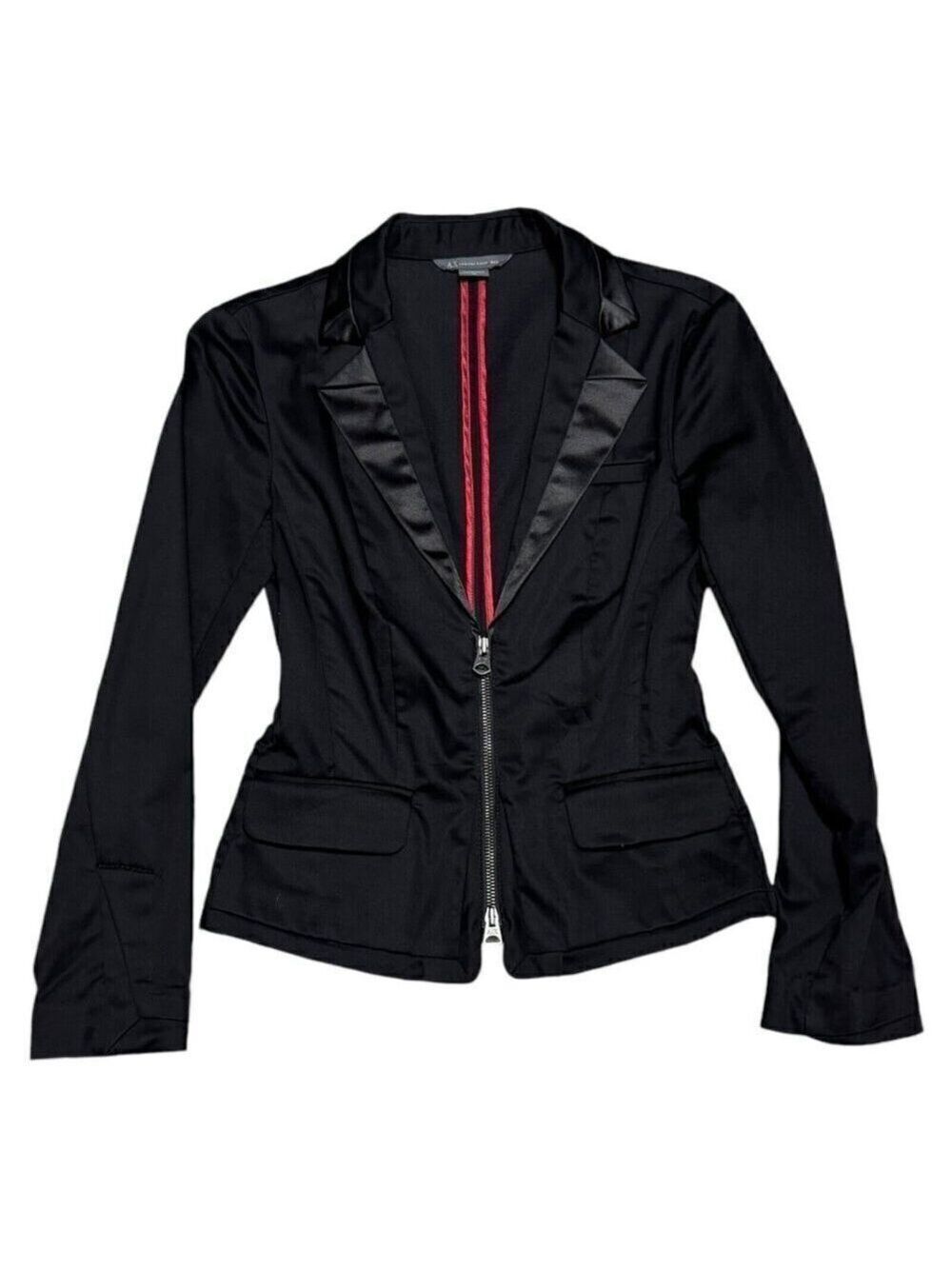 ARMANI Exchange Luxury Designer Black Blazer Business Casual Work Jacket XS
